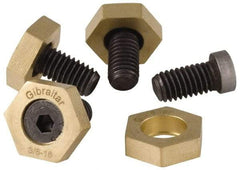 Gibraltar - 5/8-11, 1-1/4" Long, Steel, Cam Clamp Screw - 1-3/16" Hex, Use with Gibraltar Fixture Clamp 00642645 - USA Tool & Supply