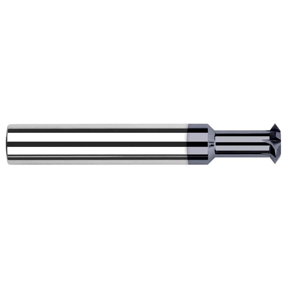 Harvey Tool - 5/64° 5/64" Cut Diam, 0.01" Cut Width, 1/8" Shank, Solid Carbide Double-Angle Cutter - Exact Industrial Supply