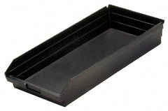 Quantum Storage - 23-5/8" Deep, Black Polypropylene Hopper Shelf Bin - 4" High x 11-1/8" Wide x 23-5/8" Long - USA Tool & Supply