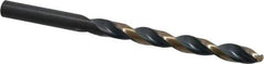 Triumph Twist Drill - 0.302" 135° High Speed Steel Jobber Drill - Oxide/Gold Finish, Right Hand Cut, Spiral Flute, Straight Shank, 4-3/8" OAL, Split Point - USA Tool & Supply