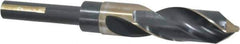 Triumph Twist Drill - 55/64" Drill, 118° Point, High Speed Steel Silver Deming & Reduced Shank Drill Bit - Oxide Finish, 6" OAL, Flats on Shank, 3" Flute Length, Right Hand Cut, Split Point, Spiral Flute, Regular Spiral - USA Tool & Supply