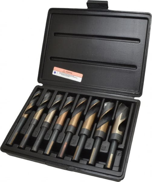 Triumph Twist Drill - 9/16 to 1", 118° Point, Bronze/Black Oxide Finish, High Speed Steel Reduced Shank Drill Bit Set - USA Tool & Supply