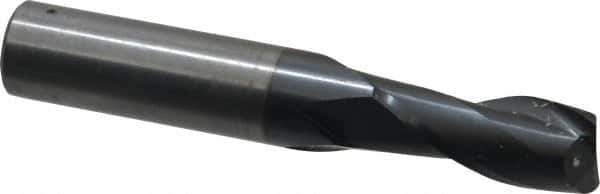 OSG - 29/64", 1" LOC, 1/2" Shank Diam, 3" OAL, 2 Flute, Solid Carbide Square End Mill - Single End, TiAlN Finish, Spiral Flute, 30° Helix, Centercutting, Right Hand Cut, Right Hand Flute, Series 402 - USA Tool & Supply