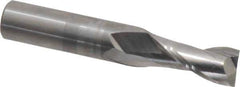 OSG - 15/32", 1" LOC, 1/2" Shank Diam, 3" OAL, 2 Flute, Solid Carbide Square End Mill - Single End, Uncoated, Spiral Flute, 30° Helix, Centercutting, Right Hand Cut, Right Hand Flute, Series 402 - USA Tool & Supply