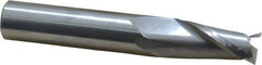 OSG - 9/16", 1-1/8" LOC, 9/16" Shank Diam, 3-1/2" OAL, 2 Flute, Solid Carbide Square End Mill - Single End, Uncoated, Spiral Flute, 30° Helix, Centercutting, Right Hand Cut, Right Hand Flute, Series 402 - USA Tool & Supply