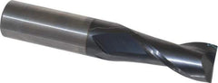 OSG - 5/8", 1-1/4" LOC, 5/8" Shank Diam, 3-1/2" OAL, 2 Flute, Solid Carbide Square End Mill - Single End, TiAlN Finish, Spiral Flute, 30° Helix, Centercutting, Right Hand Cut, Right Hand Flute, Series 402 - USA Tool & Supply