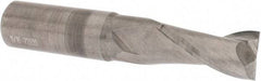 OSG - 11/16", 1-3/8" LOC, 3/4" Shank Diam, 4" OAL, 2 Flute, Solid Carbide Square End Mill - Single End, Uncoated, Spiral Flute, 30° Helix, Centercutting, Right Hand Cut, Right Hand Flute, Series 402 - USA Tool & Supply