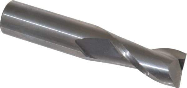 OSG - 3/4", 1-1/2" LOC, 3/4" Shank Diam, 4" OAL, 2 Flute, Solid Carbide Square End Mill - Single End, Uncoated, Spiral Flute, 30° Helix, Centercutting, Right Hand Cut, Right Hand Flute, Series 402 - USA Tool & Supply