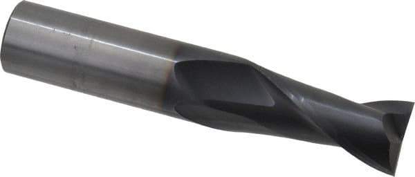 OSG - 3/4", 1-1/2" LOC, 3/4" Shank Diam, 4" OAL, 2 Flute, Solid Carbide Square End Mill - Single End, TiAlN Finish, Spiral Flute, 30° Helix, Centercutting, Right Hand Cut, Right Hand Flute, Series 402 - USA Tool & Supply