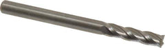 OSG - 1/8", 1/2" LOC, 1/8" Shank Diam, 1-1/2" OAL, 4 Flute, Solid Carbide Square End Mill - Single End, Uncoated, Spiral Flute, 30° Helix, Centercutting, Right Hand Cut, Right Hand Flute, Series 404 - USA Tool & Supply