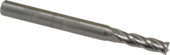 OSG - 5/32", 9/16" LOC, 3/16" Shank Diam, 2" OAL, 4 Flute, Solid Carbide Square End Mill - Single End, Uncoated, Spiral Flute, 30° Helix, Centercutting, Right Hand Cut, Right Hand Flute, Series 404 - USA Tool & Supply