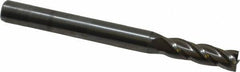 OSG - 11/64", 9/16" LOC, 3/16" Shank Diam, 2" OAL, 4 Flute, Solid Carbide Square End Mill - Single End, Uncoated, Spiral Flute, 30° Helix, Centercutting, Right Hand Cut, Right Hand Flute, Series 404 - USA Tool & Supply