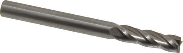 OSG - 3/16", 5/8" LOC, 3/16" Shank Diam, 2" OAL, 4 Flute, Solid Carbide Square End Mill - Single End, Uncoated, Spiral Flute, 30° Helix, Centercutting, Right Hand Cut, Right Hand Flute, Series 404 - USA Tool & Supply