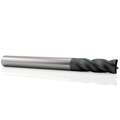 OSG - 12mm, 25mm LOC, 12mm Shank Diam, 76mm OAL, 4 Flute, Solid Carbide Square End Mill - Single End, TiAlN Finish, Spiral Flute, 30° Helix, Centercutting, Right Hand Cut, Right Hand Flute, Series 404 - USA Tool & Supply
