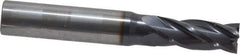 OSG - 21/64", 7/8" LOC, 3/8" Shank Diam, 2-1/2" OAL, 4 Flute, Solid Carbide Square End Mill - Single End, TiAlN Finish, Spiral Flute, 30° Helix, Centercutting, Right Hand Cut, Right Hand Flute, Series 404 - USA Tool & Supply
