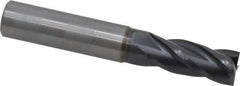 OSG - 13/32", 1" LOC, 7/16" Shank Diam, 2-3/4" OAL, 4 Flute, Solid Carbide Square End Mill - Single End, TiAlN Finish, Spiral Flute, 30° Helix, Centercutting, Right Hand Cut, Right Hand Flute, Series 404 - USA Tool & Supply