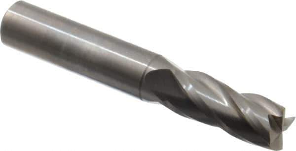 OSG - 27/64", 1" LOC, 7/16" Shank Diam, 2-3/4" OAL, 4 Flute, Solid Carbide Square End Mill - Single End, Uncoated, Spiral Flute, 30° Helix, Centercutting, Right Hand Cut, Right Hand Flute, Series 404 - USA Tool & Supply