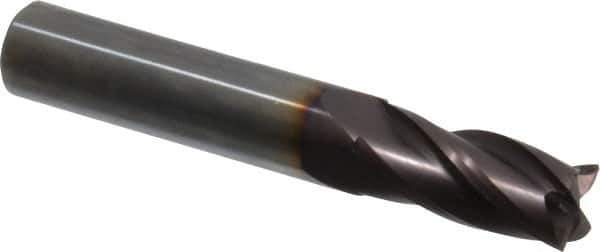 OSG - 27/64", 1" LOC, 7/16" Shank Diam, 2-3/4" OAL, 4 Flute, Solid Carbide Square End Mill - Single End, TiAlN Finish, Spiral Flute, 30° Helix, Centercutting, Right Hand Cut, Right Hand Flute, Series 404 - USA Tool & Supply