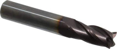 OSG - 27/64", 1" LOC, 7/16" Shank Diam, 2-3/4" OAL, 4 Flute, Solid Carbide Square End Mill - Single End, TiAlN Finish, Spiral Flute, 30° Helix, Centercutting, Right Hand Cut, Right Hand Flute, Series 404 - USA Tool & Supply