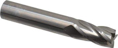 OSG - 1/2", 1" LOC, 1/2" Shank Diam, 3" OAL, 4 Flute, Solid Carbide Square End Mill - Single End, Uncoated, Spiral Flute, 30° Helix, Centercutting, Right Hand Cut, Right Hand Flute, Series 404 - USA Tool & Supply