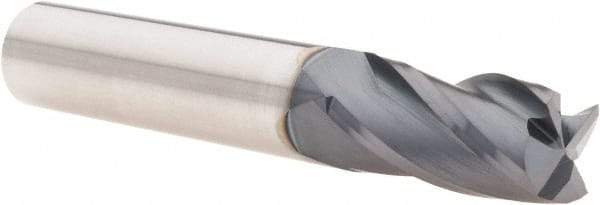 OSG - 1/2", 1" LOC, 1/2" Shank Diam, 3" OAL, 4 Flute, Solid Carbide Square End Mill - Single End, TiAlN Finish, Spiral Flute, 30° Helix, Centercutting, Right Hand Cut, Right Hand Flute, Series 404 - USA Tool & Supply