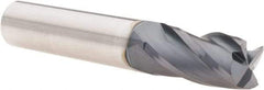 OSG - 1/2", 1" LOC, 1/2" Shank Diam, 3" OAL, 4 Flute, Solid Carbide Square End Mill - Single End, TiAlN Finish, Spiral Flute, 30° Helix, Centercutting, Right Hand Cut, Right Hand Flute, Series 404 - USA Tool & Supply