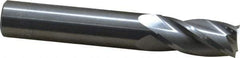 OSG - 9/16", 1-1/8" LOC, 9/16" Shank Diam, 3-1/2" OAL, 4 Flute, Solid Carbide Square End Mill - Single End, Uncoated, Spiral Flute, 30° Helix, Centercutting, Right Hand Cut, Right Hand Flute, Series 404 - USA Tool & Supply
