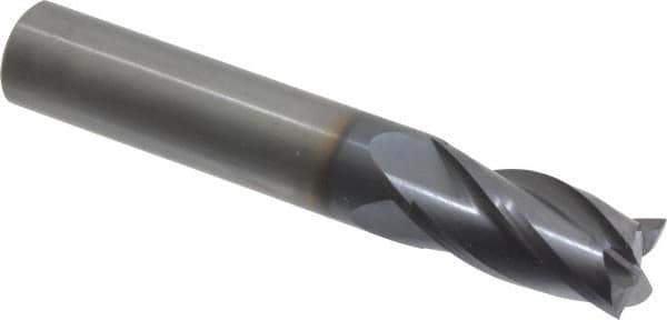 OSG - 9/16", 1-1/8" LOC, 9/16" Shank Diam, 3-1/2" OAL, 4 Flute, Solid Carbide Square End Mill - Single End, TiAlN Finish, Spiral Flute, 30° Helix, Centercutting, Right Hand Cut, Right Hand Flute, Series 404 - USA Tool & Supply