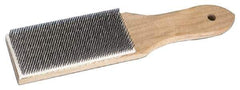 Weiler - 3/4" Trim Length Steel Brush - 4" Brush Length, 8-1/4" OAL, 1/4" Trim Length, Wood Straight Handle - USA Tool & Supply