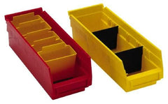 Quantum Storage - 8.4" Wide x 4" High, Black Bin Divider - Use with Quantum Storage Systems - QSB 107CON, QSB 108CON, QSB 114CON - USA Tool & Supply