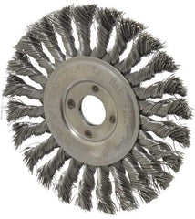 Value Collection - 6" OD, 7/8" Arbor Hole, Knotted Steel Wheel Brush - 1/2" Face Width, 1-1/2" Trim Length, 0.012" Filament Diam, 9,000 RPM - USA Tool & Supply