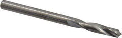 M.A. Ford - 5/32" 118° Spiral Flute Solid Carbide Screw Machine Drill Bit - Bright Finish, Right Hand Cut, 3/4" Flute Length, 2" OAL, Faceted Point, Straight Shank - USA Tool & Supply