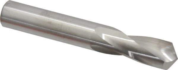 M.A. Ford - 17/32" 118° Spiral Flute Solid Carbide Screw Machine Drill Bit - Bright Finish, Right Hand Cut, 1-3/8" Flute Length, 3-1/2" OAL, Faceted Point, Straight Shank - USA Tool & Supply