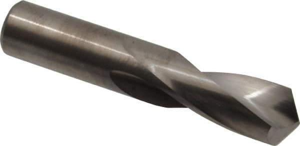M.A. Ford - 3/4" 118° Spiral Flute Solid Carbide Screw Machine Drill Bit - Bright Finish, Right Hand Cut, 2-1/8" Flute Length, 4" OAL, Faceted Point, Straight Shank - USA Tool & Supply