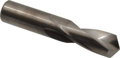 M.A. Ford - 3/4" 118° Spiral Flute Solid Carbide Screw Machine Drill Bit - Bright Finish, Right Hand Cut, 2-1/8" Flute Length, 4" OAL, Faceted Point, Straight Shank - USA Tool & Supply