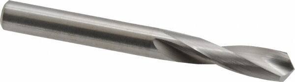 M.A. Ford - 0.261" 118° Spiral Flute Solid Carbide Screw Machine Drill Bit - Bright Finish, Right Hand Cut, 1" Flute Length, 2-1/2" OAL, Faceted Point, Straight Shank - USA Tool & Supply