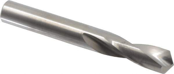 M.A. Ford - 14.00048mm 118° Spiral Flute Solid Carbide Screw Machine Drill Bit - Bright Finish, Right Hand Cut, 54mm Flute Length, 107mm OAL, Faceted Point, Straight Shank - USA Tool & Supply