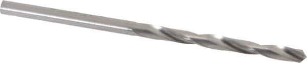 M.A. Ford - #42 118° Solid Carbide Jobber Drill - Bright Finish, Right Hand Cut, Spiral Flute, Straight Shank, 2" OAL, Faceted Point - USA Tool & Supply