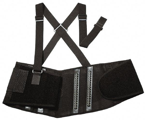 Ergodyne - Size S, Spandex Belt with Adjustable Shoulder Straps - 25 to 30" Waist, Detachable Strap, Black - USA Tool & Supply