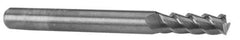 M.A. Ford - 0.1968", 20mm LOC, 5mm Shank Diam, 51mm OAL, 3 Flute, Solid Carbide Square End Mill - Single End, TiN Finish, Spiral Flute, 53° Helix, Centercutting, Right Hand Cut, Right Hand Flute, Series 112 - USA Tool & Supply