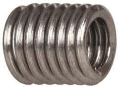 Heli-Coil - #2-56 UNC, 0.172" OAL, Free Running Helical Insert - 7-3/8 Free Coils, Tangless, 304 Stainless Steel, Bright Finish, 2D Insert Length - USA Tool & Supply