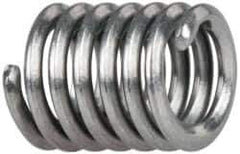 Heli-Coil - #4-40 UNC, 0.224" OAL, Free Running Helical Insert - 6-3/4 Free Coils, Tangless, 304 Stainless Steel, Bright Finish, 2D Insert Length - Exact Industrial Supply