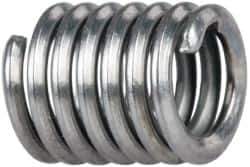 Heli-Coil - #6-32 UNC, 0.276" OAL, Free Running Helical Insert - 6-7/8 Free Coils, Tangless, 304 Stainless Steel, Bright Finish, 2D Insert Length - Exact Industrial Supply