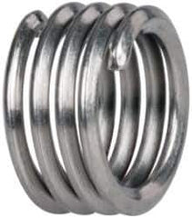 Heli-Coil - #10-32 UNF, 0.19" OAL, Free Running Helical Insert - 4-1/8 Free Coils, Tangless, 304 Stainless Steel, Bright Finish, 1D Insert Length - Exact Industrial Supply