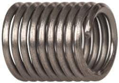 Heli-Coil - #10-32 UNF, 0.38" OAL, Free Running Helical Insert - 9-1/2 Free Coils, Tangless, 304 Stainless Steel, Bright Finish, 2D Insert Length - Exact Industrial Supply