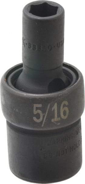 SK - 3/8" Drive 5/16" Standard Universal Impact Socket - 6 Points, 2" OAL - USA Tool & Supply