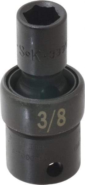SK - 3/8" Drive 3/8" Standard Universal Impact Socket - 6 Points, 2-1/8" OAL - USA Tool & Supply