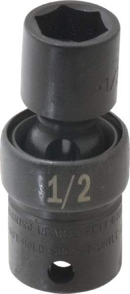 SK - 3/8" Drive 1/2" Standard Universal Impact Socket - 6 Points, 2-9/64" OAL - USA Tool & Supply