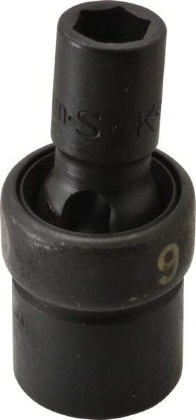 SK - 3/8" Drive 9mm Standard Universal Impact Socket - 6 Points, 2-1/8" OAL - USA Tool & Supply