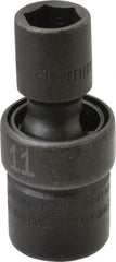 SK - 3/8" Drive 11mm Standard Universal Impact Socket - 6 Points, 2-1/8" OAL - USA Tool & Supply